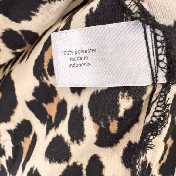 Lane Bryant Leopard Cheetah Animal Print Bell Ruffle Sleeve Top Plus Size 14/16 - Picture 7 of 9